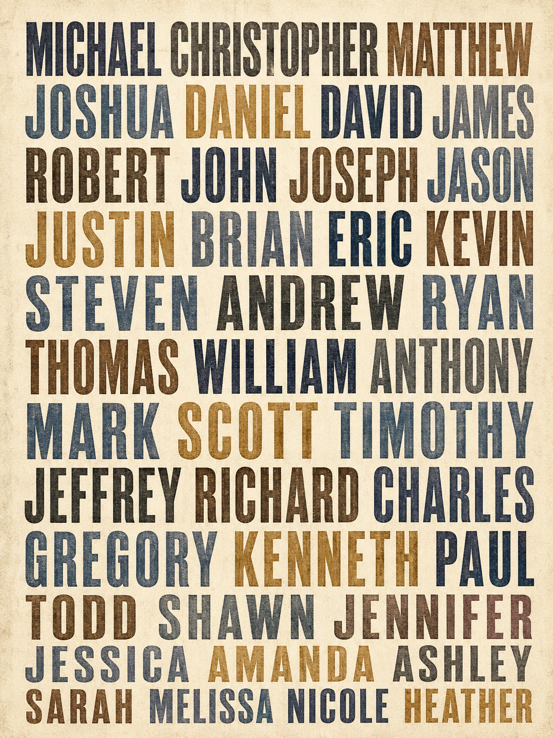 An illustration of names